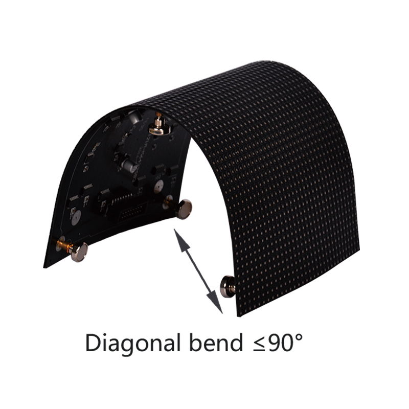 P4 Super Flexible 256x128mm Soft Led Module for Indoor Creative Curved ...